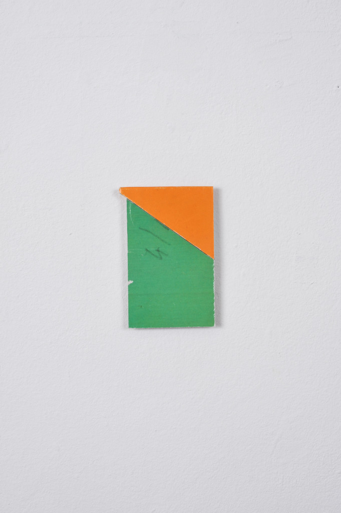 Green / Orange Diagonal, 2013, Collage, 6.6cm x 4.5cm